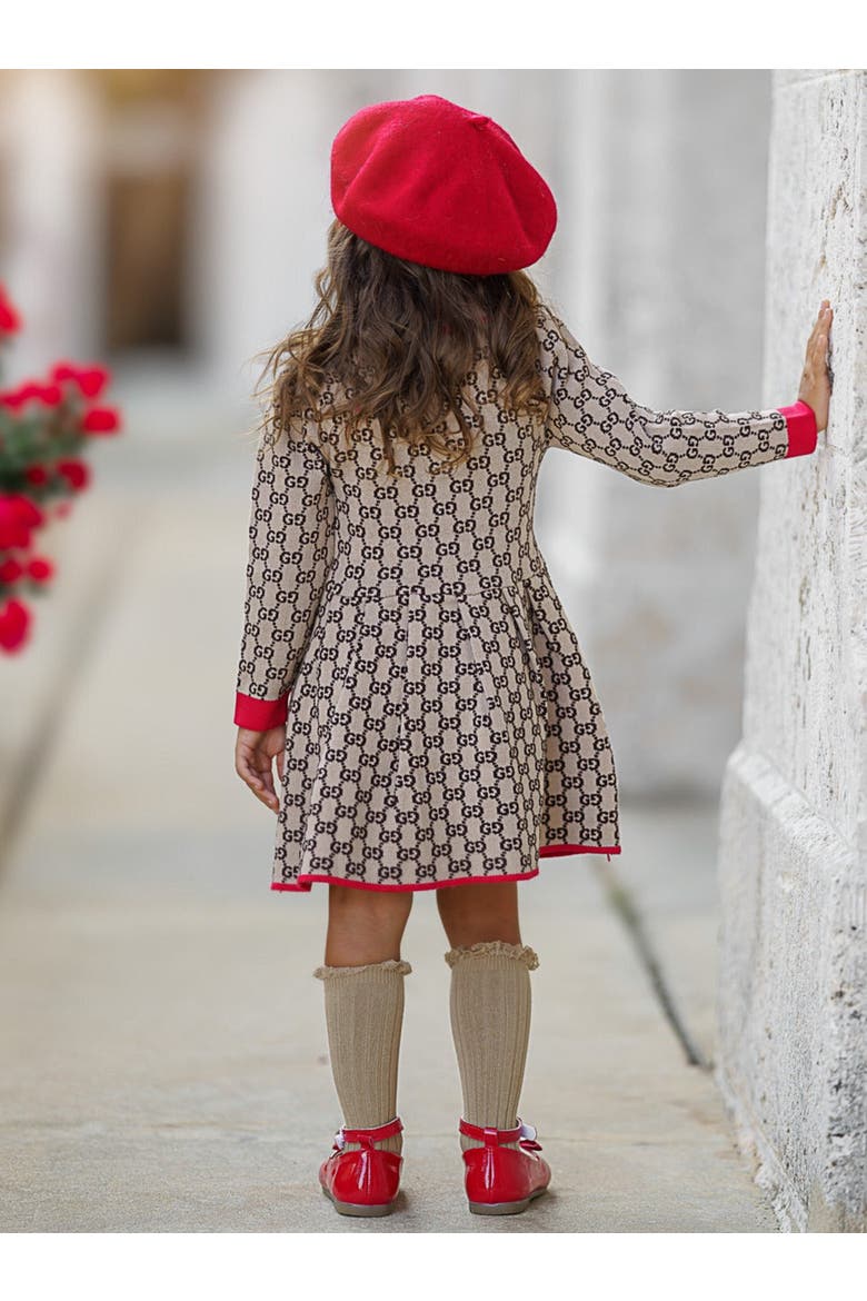 Fall Cute Festive Sweater Dress, Alternate, color, Beige