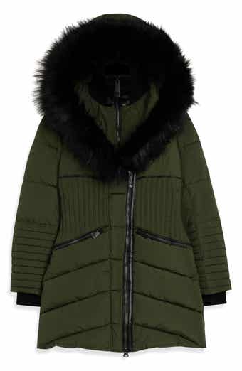 Noize Gigi Vegan Faux Fur Trim Quilted Parka