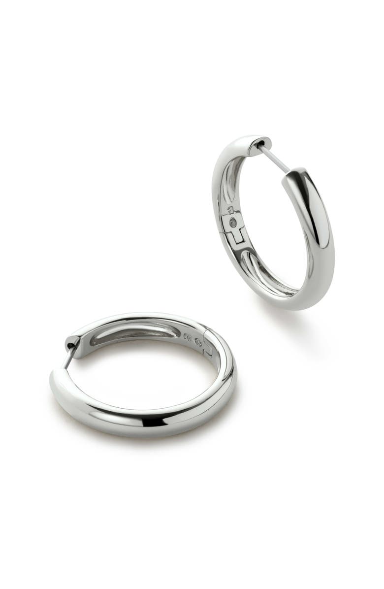 Ana Luisa Hoop Earrings - Giulia Large Silver, Main, color, Silver