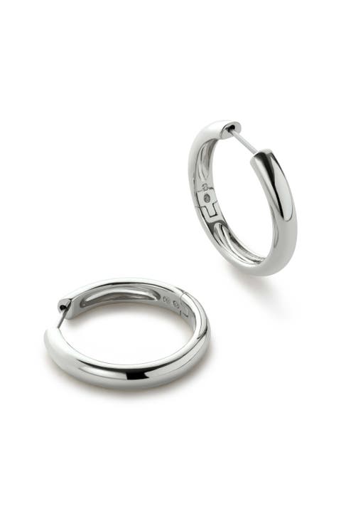 Hoop Earrings - Giulia Large Silver