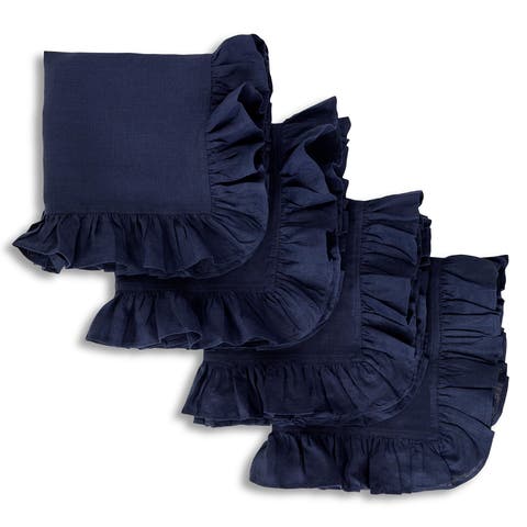 Linen Dinner Napkins - Gabrielle Ruffle, 20" x 20" Inch