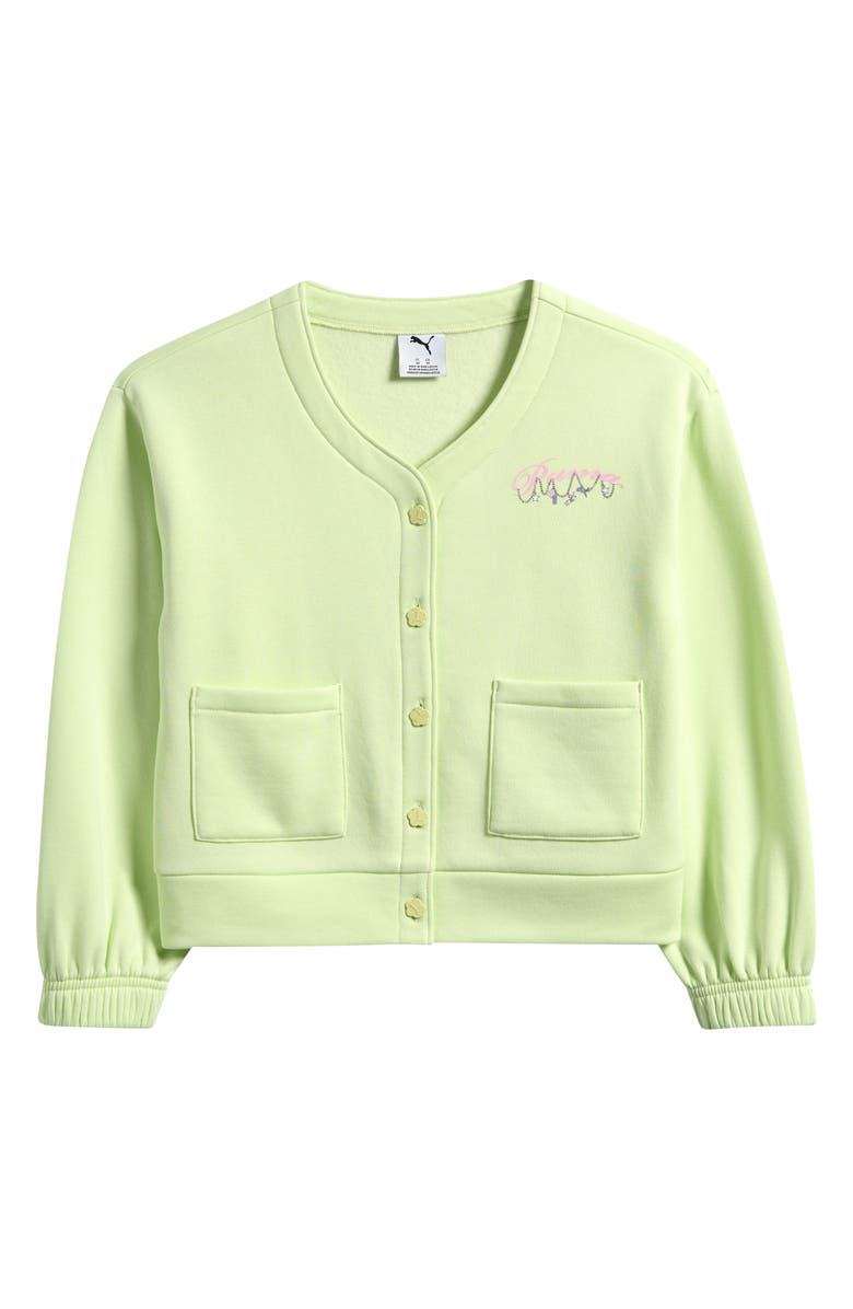 PUMA Kids' Charmed Pack Cardigan, Main, color, Galactic Jade