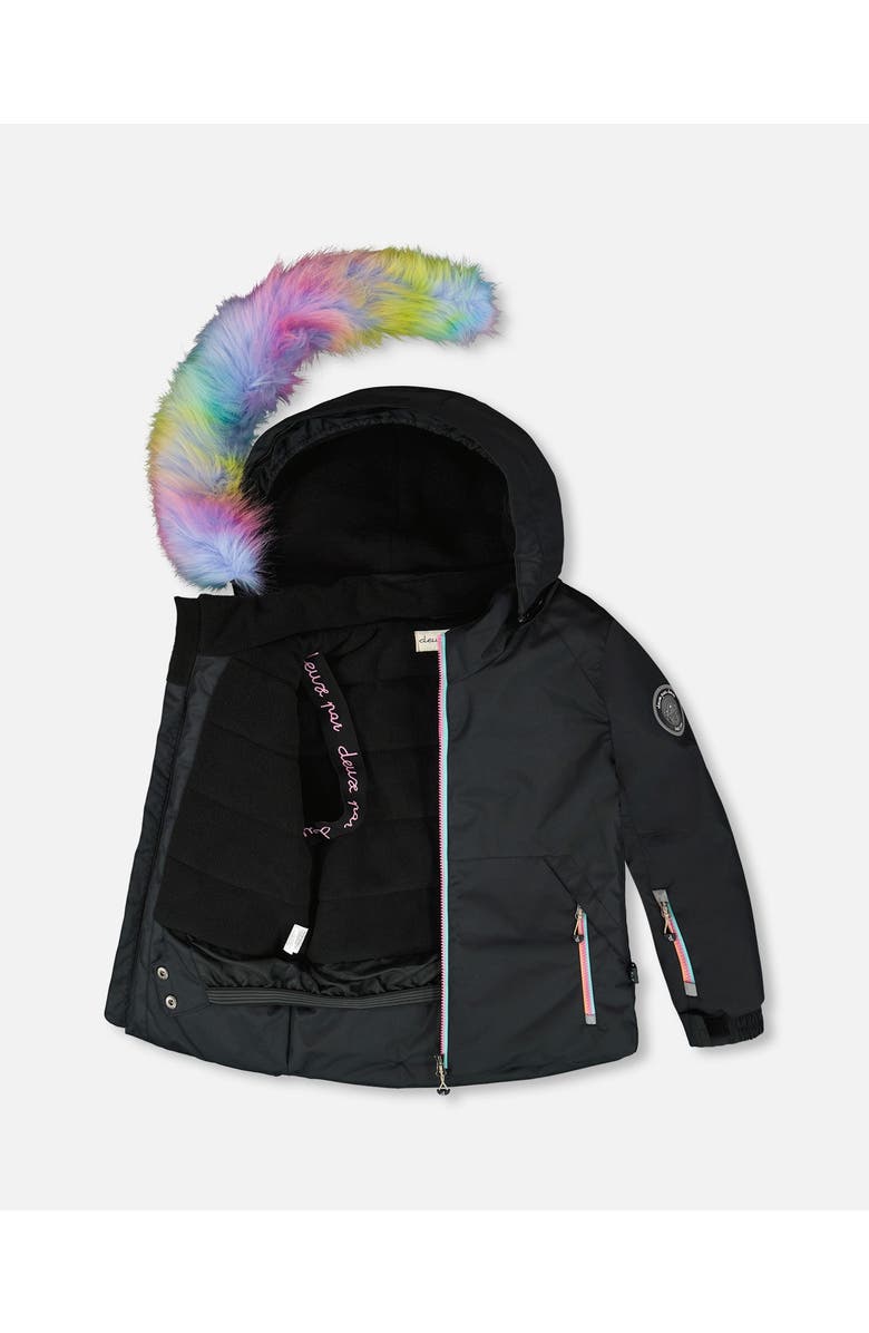 Deux par Deux Girl Two-Piece Play Snowsuit, Main, color, Rainbow Leopard