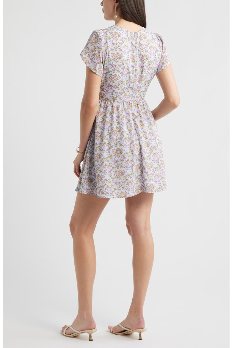 Fit & Flare Minidress, Alternate, color, BLUE SAVANNAH MEDALLION