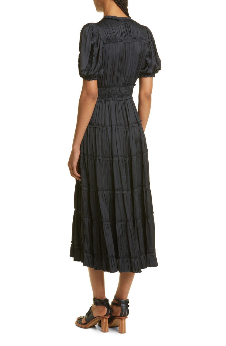 Ulla Johnson Olivia Pleated Tiered Dress, Alternate, color, 