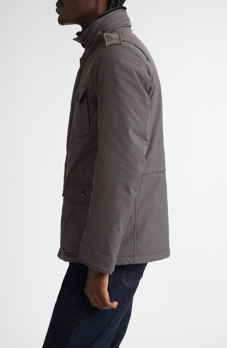 Herno Keystone Nylon Field Jacket with Faux Fur Lining, Alternate, color, 