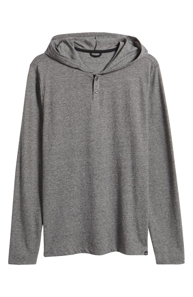 Threads 4 Thought Black Fleck Henley Hoodie, Main, color,