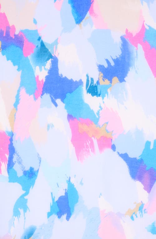 Area Stars Abstract Paint Brush Print Scarf In Multi