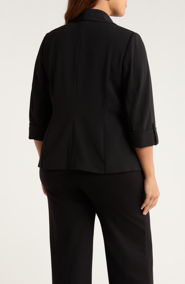 AK ANNE KLEIN Shawl Collar Roll-Tab Blazer, Alternate, color, Anne Black