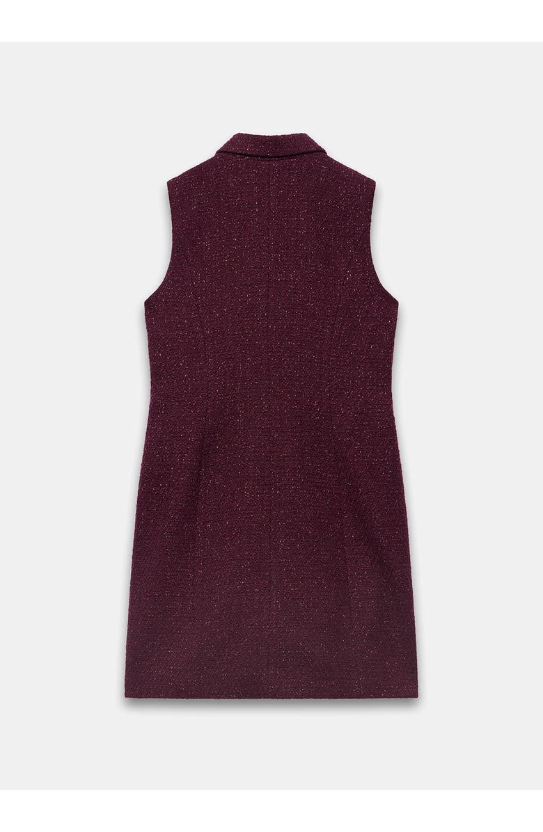 MINT VELVET Boucle Mini Shift Dress, Alternate, color, Burgundy
