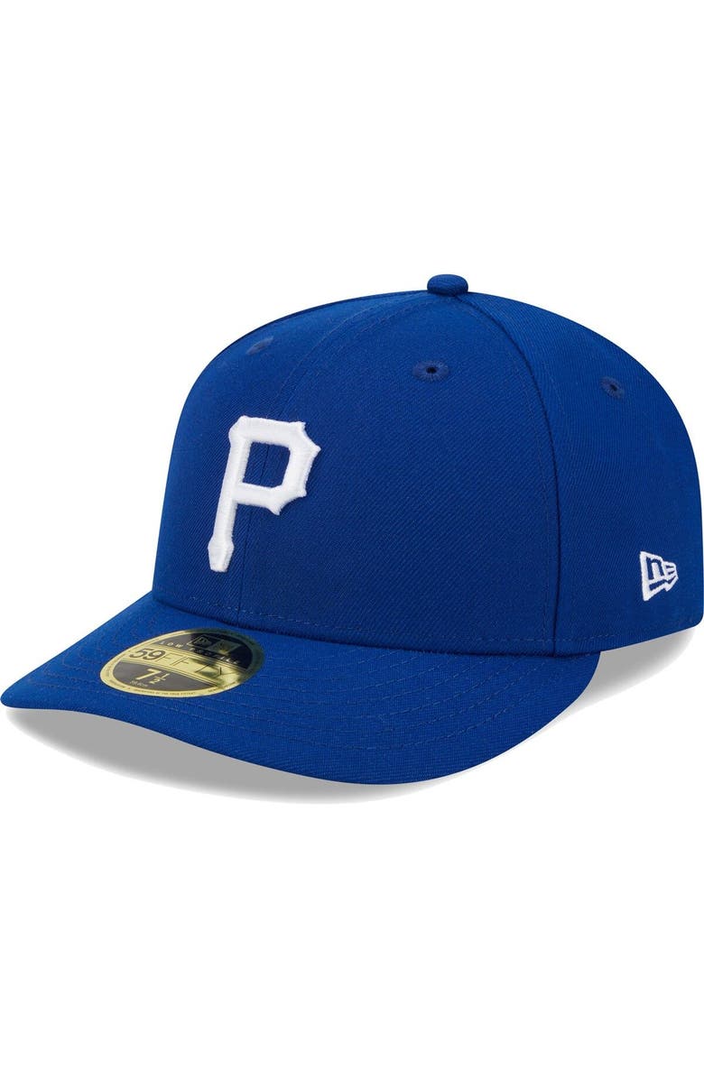 New Era Men's New Era Royal Pittsburgh Pirates White Logo Low Profile 59FIFTY Fitted Hat, Main, color,