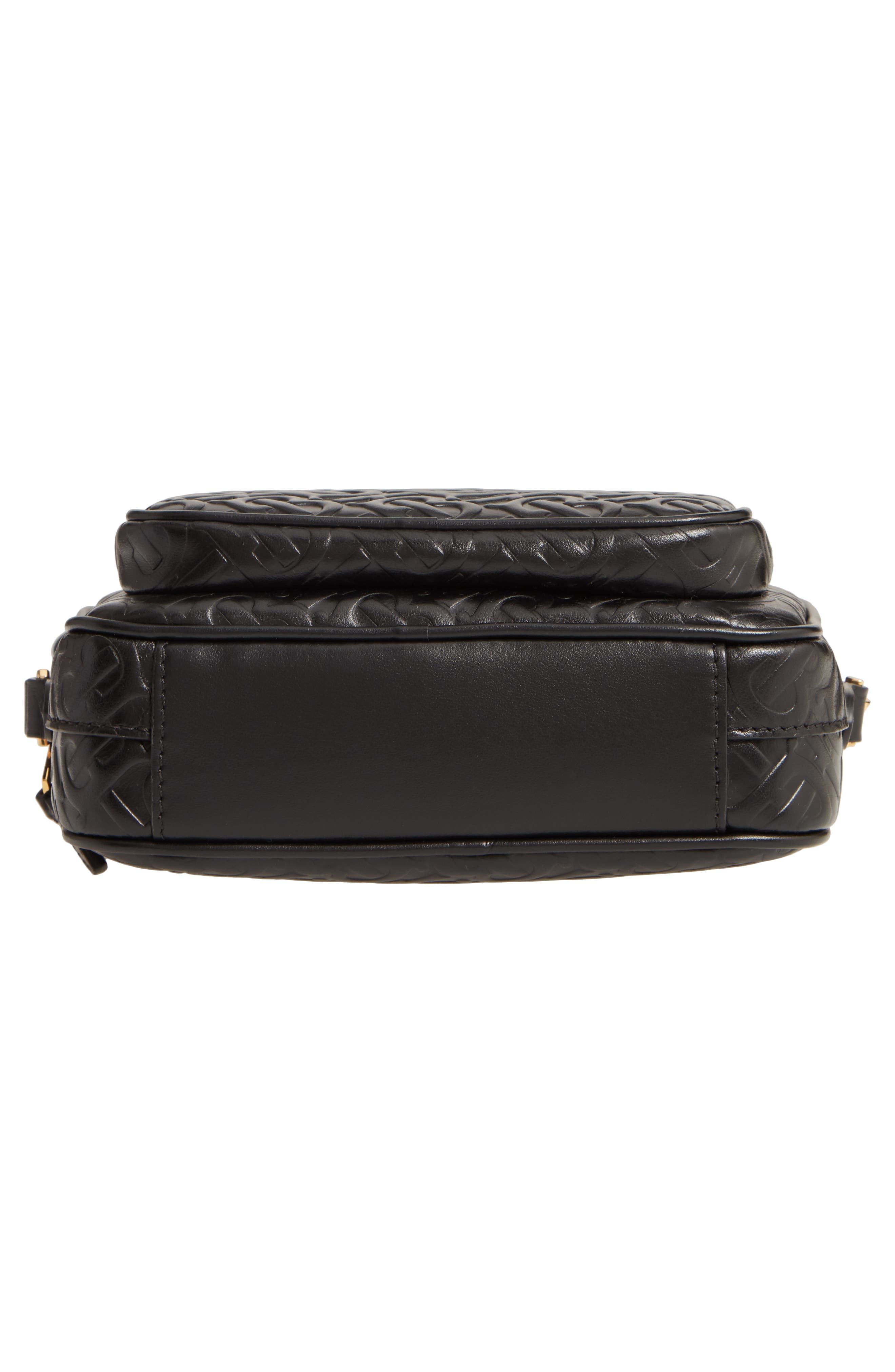 Burberry Small Monogram Leather Camera Bag, Alternate, color, 