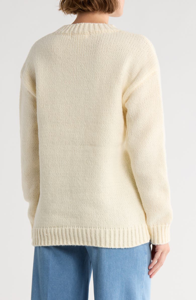 BY DESIGN Fleur Oversize Sweater, Alternate, color, Eggnog/ Multi