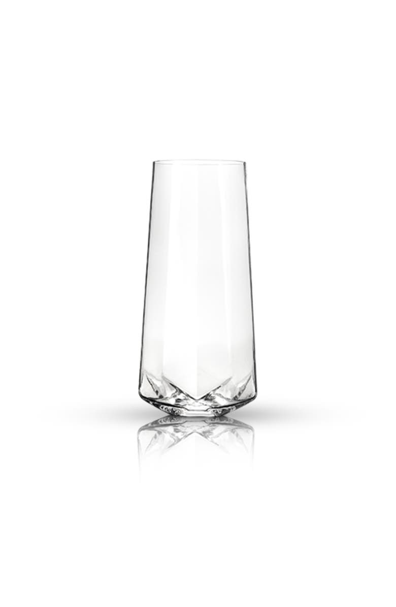 Viski Seneca Crystal Faceted Stemless Champagne Flutes Set of 2, Main, color, Clear