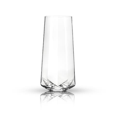 Seneca Crystal Faceted Stemless Champagne Flutes Set of 2
