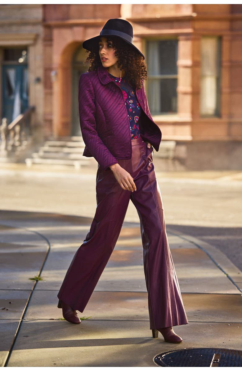 Trina Turk Vilet Quilted Collared Jacket, Main, color, 