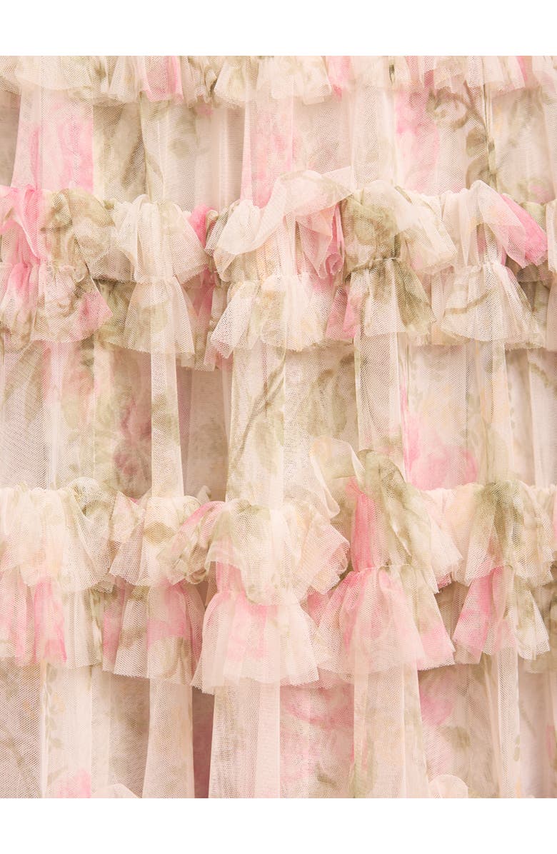 Needle & Thread Rose Lisette Off-shoulder Gown, Alternate, color, Moonshine/Pink