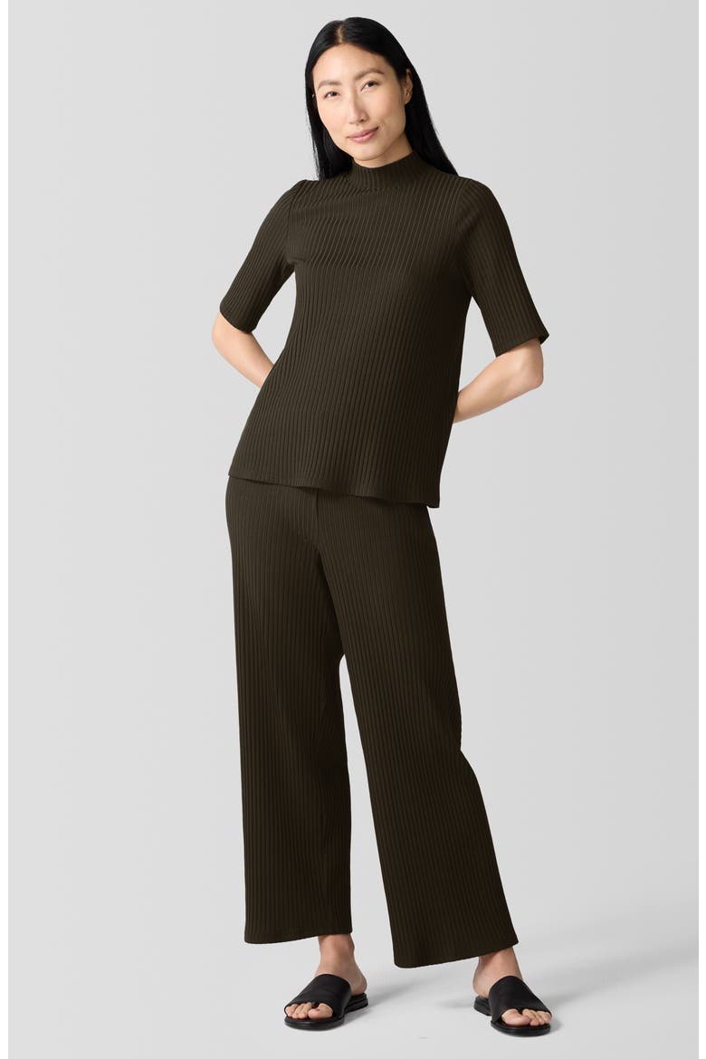 Mock Neck Rib Top, Alternate, color, WREN