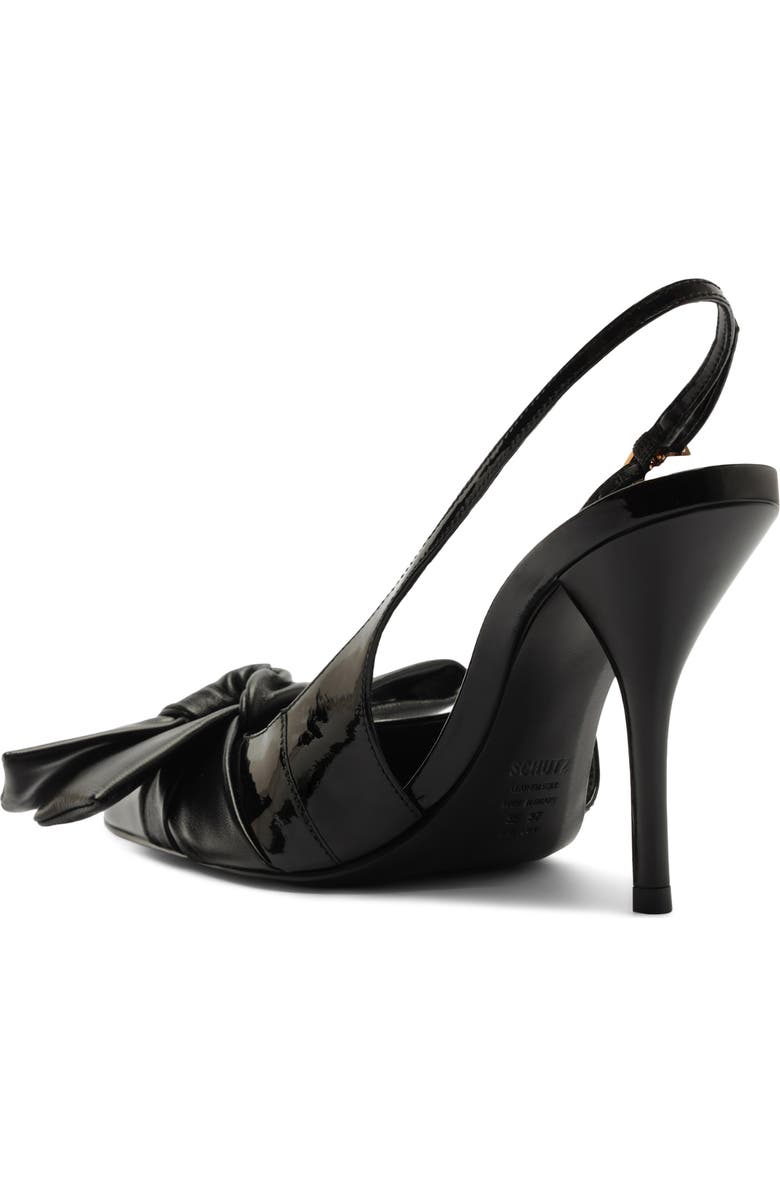 Schutz Liora Bow Slingback Pointed Toe Pump, Alternate, color, Black