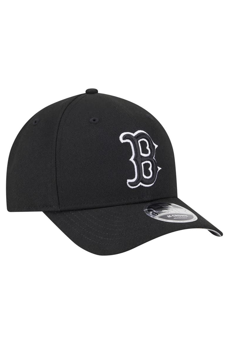 Men's New Era  Black Boston Red Sox Player Replica 9FORTY Adjustable Hat, Alternate, color, Black