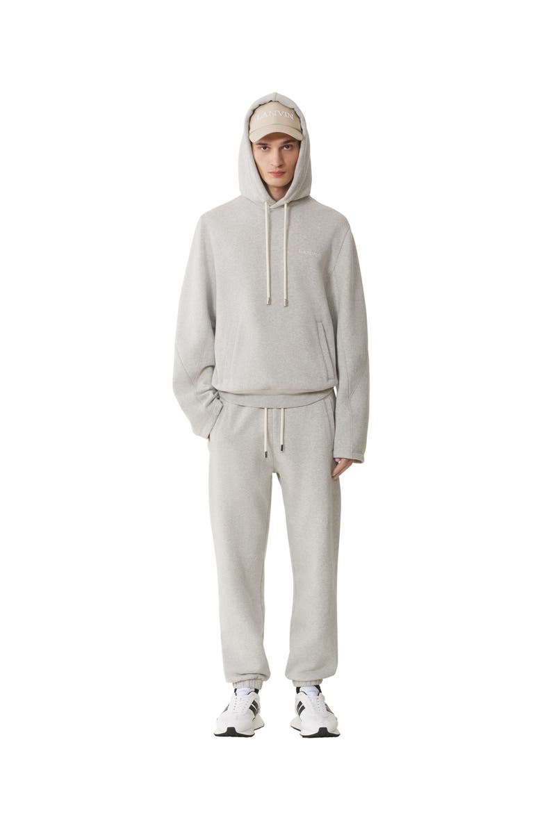 Lanvin Cotton Fleece And Cashmere Jogging Pants, Alternate, color, Heather Grey