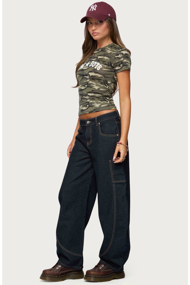 Nika Camo Cowboys T-Shirt, Alternate, color, OLIVE