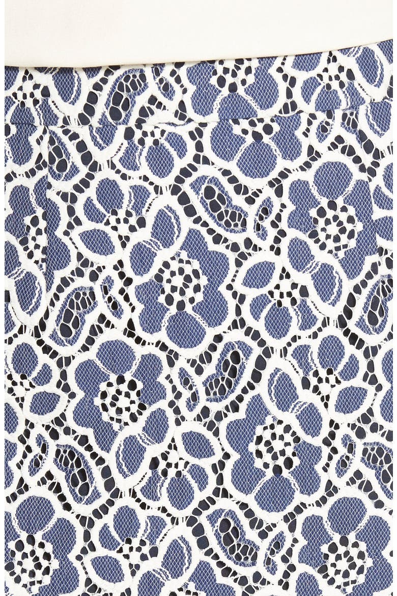 Lace Pencil Skirt, Alternate, color, NAVY- IVORY LACE