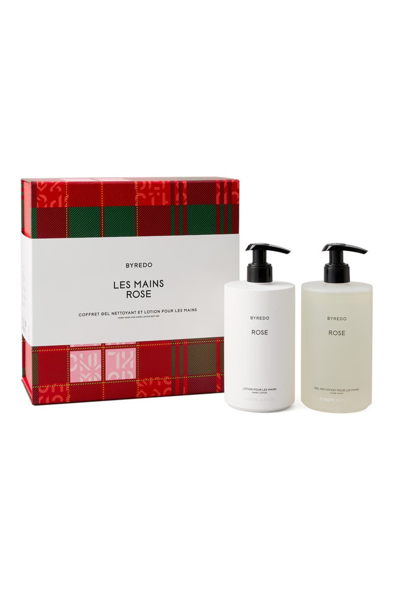 Les Mains Rose Hand Wash & Hand Lotion Gift Set, Main, color, NO COLOR