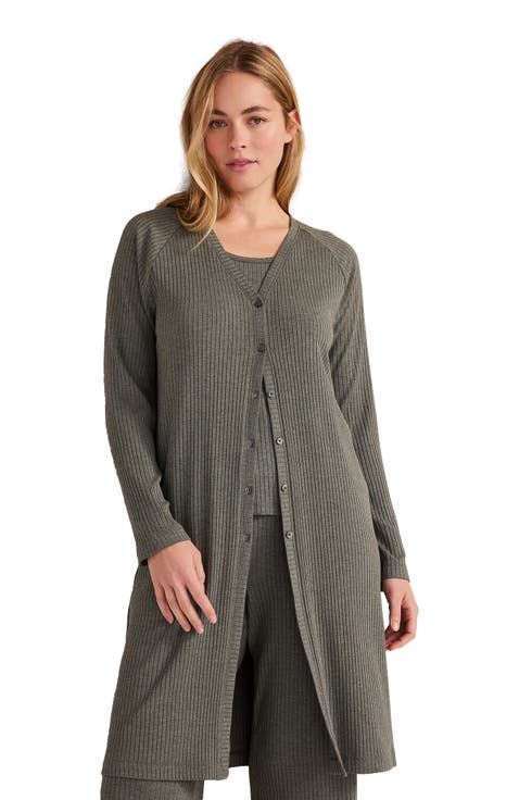 Drapey Rib Knit Duster