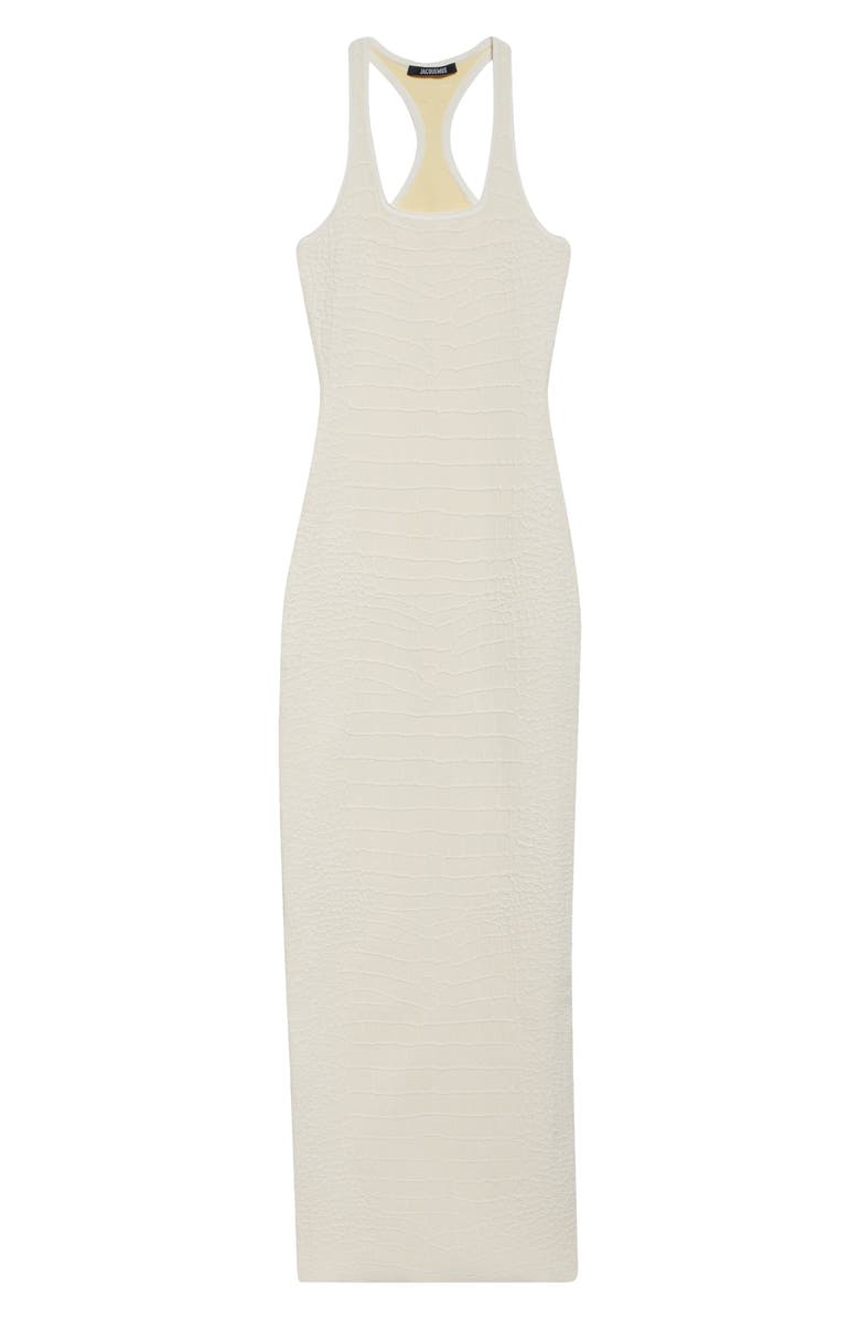 Jacquemus La Robe Scala Racerback Body-Con Tank Dress, Alternate, color, Off-White