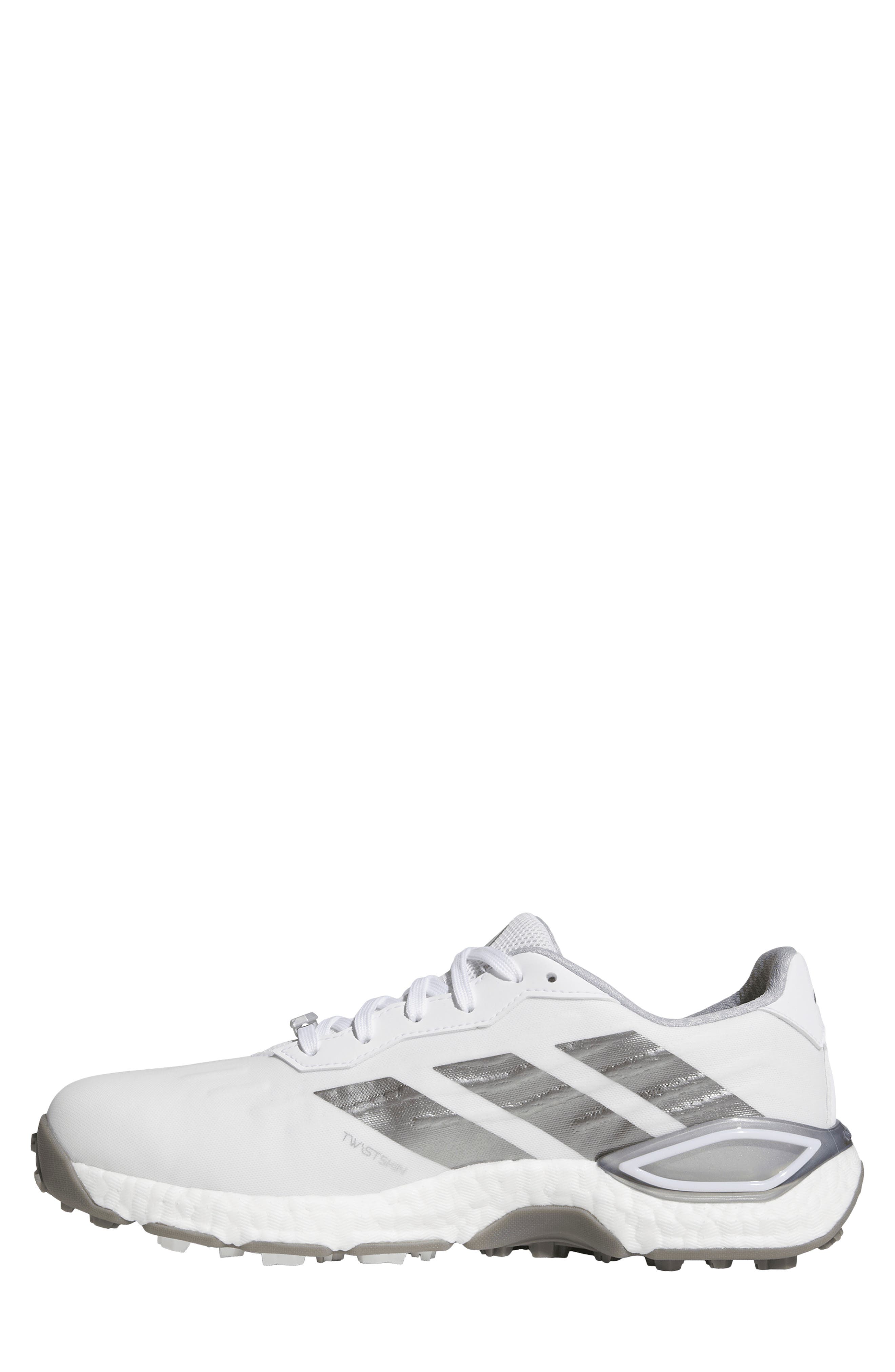 CodeChaos 27 Spikeless Golf Shoe, Alternate, color, WHITE/ IRON / SILVER MET