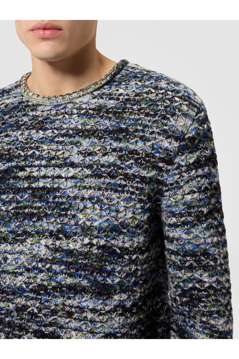 Wool And Viscose Pullover With 3d Texture, Alternate, color, Multicoloured