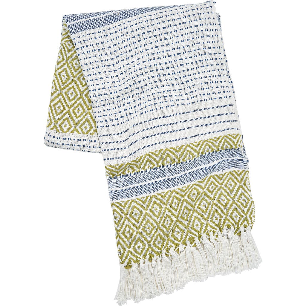Carol & Frank Berkley Citron 50" X 60" Throw Blanket In Blue