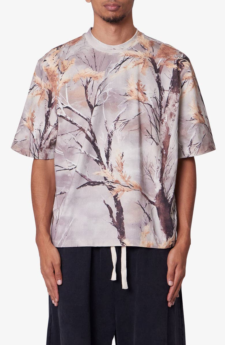 mnml Camo Print Oversize Cotton T-Shirt, Main, color, 