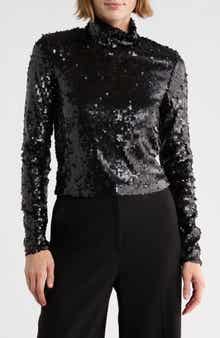 Lucy Sequin Turtleneck Top