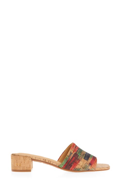 Chocolat Blu Cindy Slide Sandal In Multi Cork