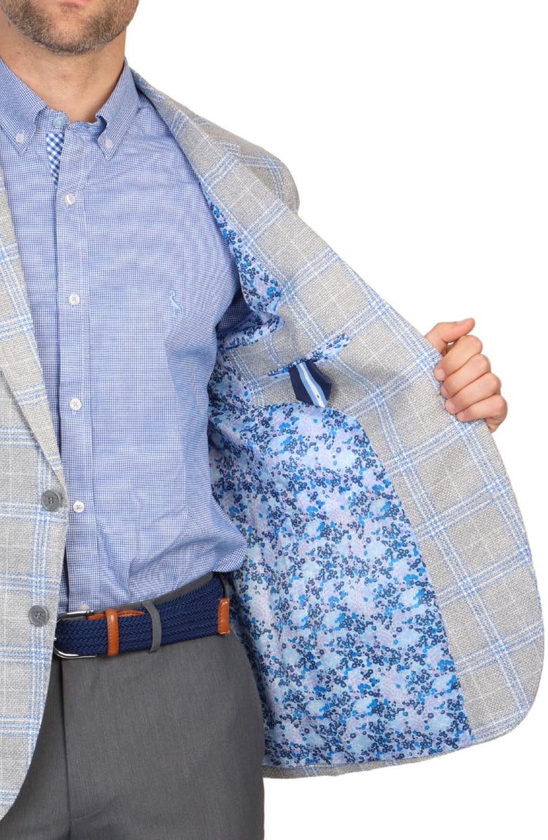 TailorByrd Windowpane Sport Coat, Alternate, color, Regent Grey
