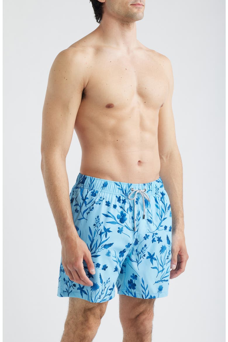 Stretch Volley Swim Trunks, Alternate, color, BLUE