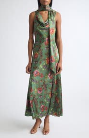 Cinq à Sept Rosmira Cowl Neck Midi Dress
