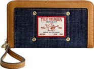 True Religion Buddha Patch Zip Around Wristlet