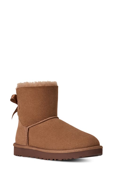 Mini Bailey Bow II Genuine Shearling Bootie (Women)