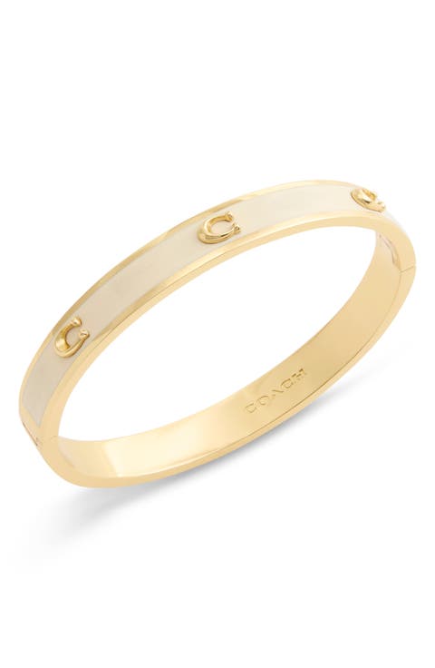 Enamel C Hinge Bracelet