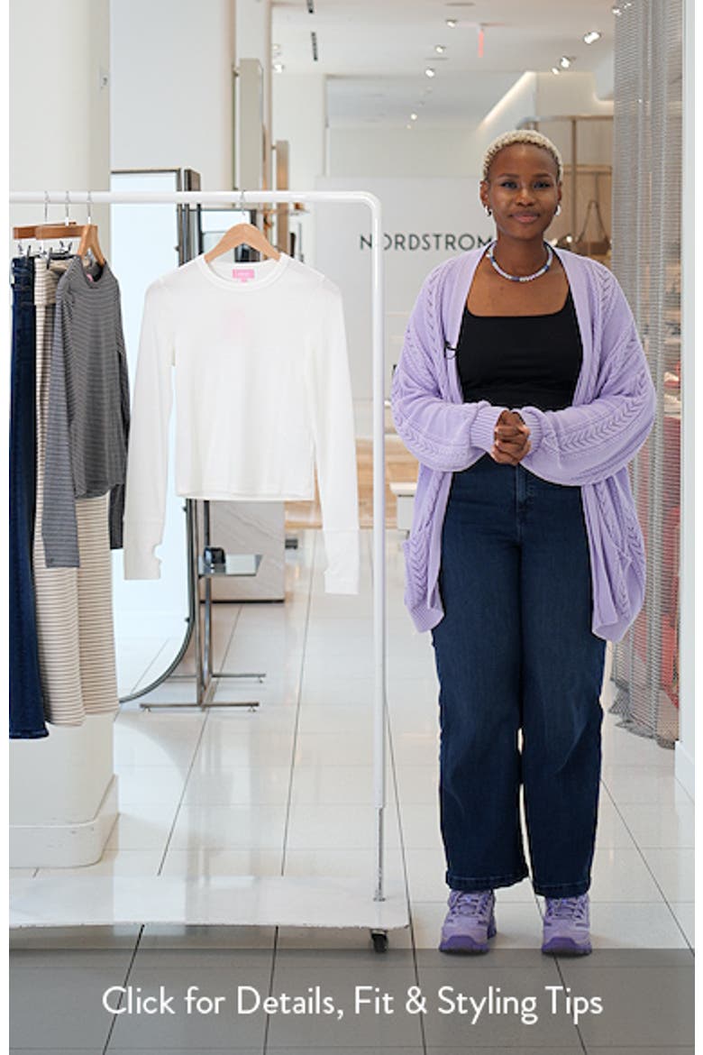 Waffle Knit Long Sleeve Crop T-Shirt video