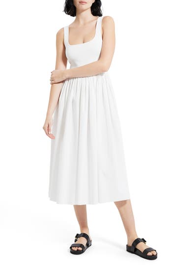 THEORY THEORY GLOSS MIDI DRESS 