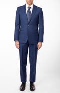 ZANETTI Matteo Slim Fit Blue Mélange Wool Suit