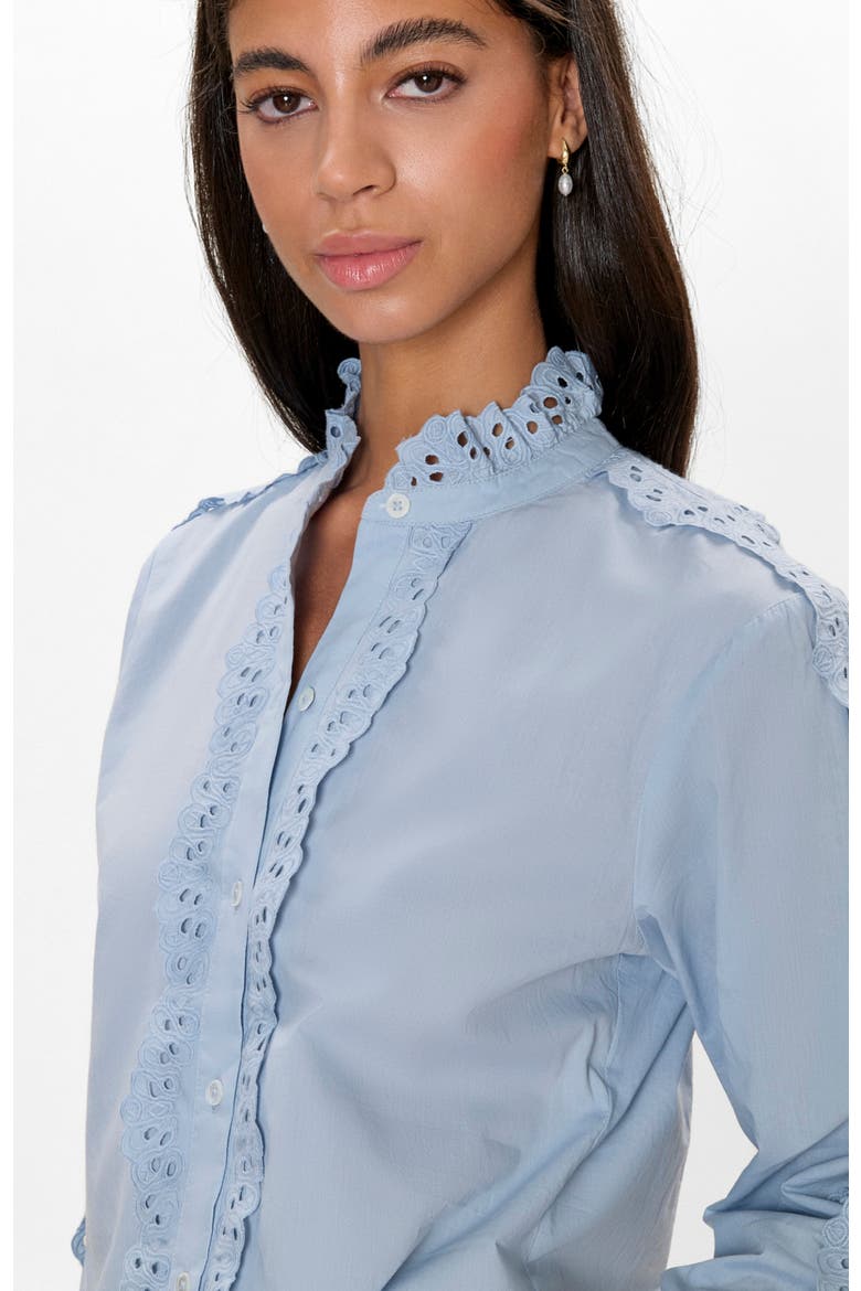 Lorelai Embroidered Shirt, Alternate, color, Chambray