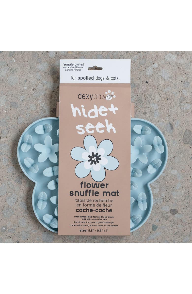 Dexypaws Enrichment Snuffle Mat Textured Dog Feeding Pad, Alternate, color, Blue