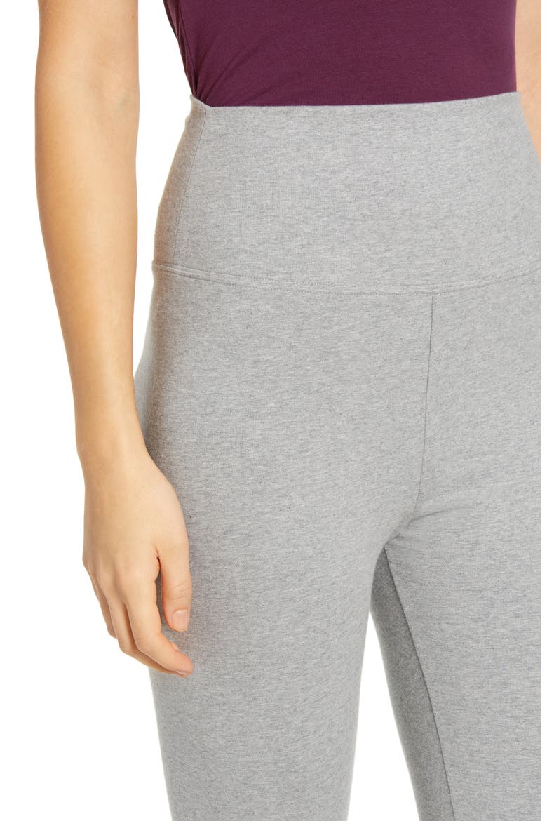 High Waist Crop Leggings, Alternate, color, GREY MEDIUM HEATHER