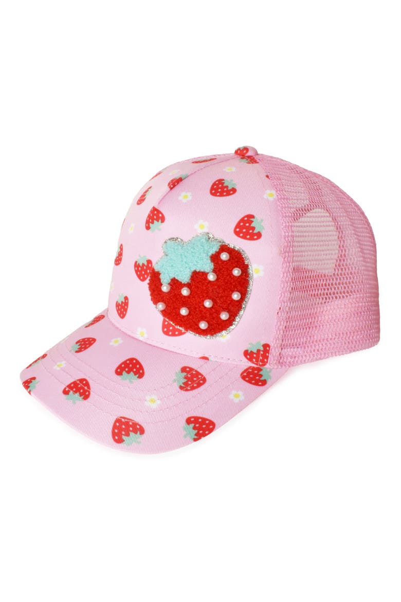 Kids' Berry Trucker Hat, Main, color, COTTON CANDY