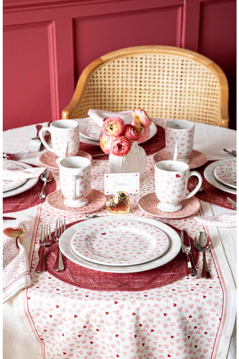 Love You More Table Runner, Alternate, color, PINK